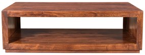 furniture-nabytek.cz - Masívny konferenčný stolík Milburn z akácie, lakovaný, hnedý – 116×57×35 cm