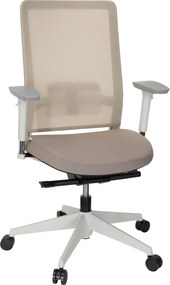 XXXLutz OTOČNÁ STOLIČKA, sieťovina, plochá tkanina, biela, béžová MID.YOU - Online Only kancelárie - 001918038302