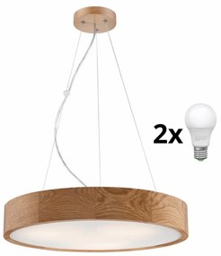 Brilagi - LED Luster na lanku CARVALHO 3xE27/60W/230V dub pr. 47,5 cm
