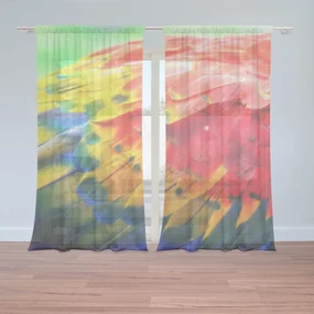 Sablio Záclony Farebné perie 2: 2ks 150x250cm