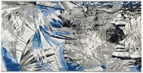 Koberec JUNGLE VI 150x220 cm šedý/modrý