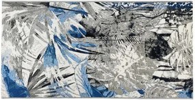 Koberec JUNGLE VI 150x220 cm sivý/modrý