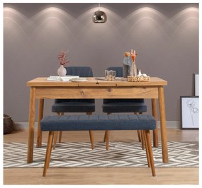 Jedálenský set Dobuse 2 (námornícka modrá + borovica atlantická) (pre 4 osoby). Vlastná spoľahlivá doprava až k Vám domov. 1093783