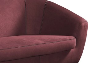 Trojmiestna pohovka Olivio, vínová zamatová látka