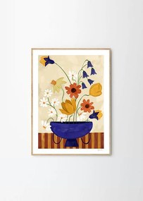 Plagát 30x40 cm Colourful Bunch in Blue Vase – Frankie Penwill – The Poster Club