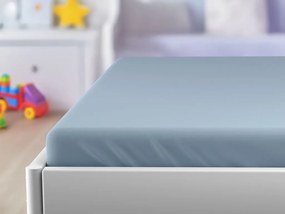 Nepremokavá plachta do detskej postieľky JERSEY 60x120 cm svetlo modrá