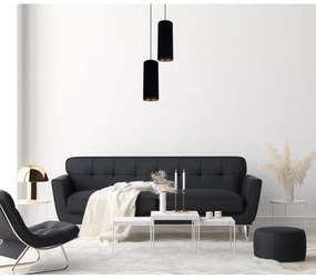 Luster na lanku AVALO 2xE27/60W/230V pr. 20 cm čierna