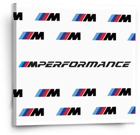 Sablio Obraz MPERFORMANCE biely vzor - 110x110 cm