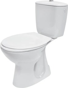 Cersanit President, kombi wc so splachovaním 3/6l, vertikálny odtok + s antibakteriálnym sedátkom z polypropylénu, biela, K08-029
