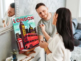 Gario Maľovanie podľa čísel Londýn, Veľká Británia 2 Rozmery: 60 x 80 cm, Rámovanie: S vnútorným rámom