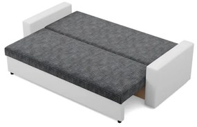 Trojmiestna rozkladacia sedačka LUNA tmavosivá / biela