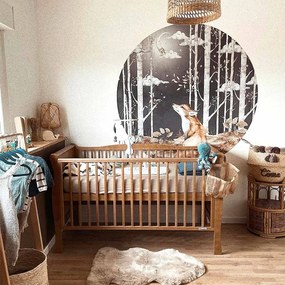 Samolepka do detskej izby Líška v kruhu L