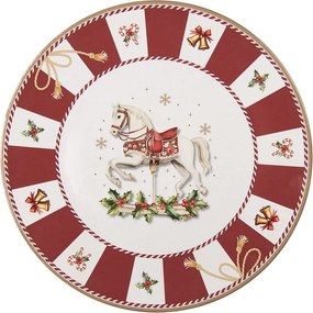 Vianočný servírovací tanier vianočný koník - Ø 33*1 cm