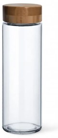 SIMAX PURE AQUA SKLENENÁ FĽAŠA 1L BAMBUSOVÉ VEKO