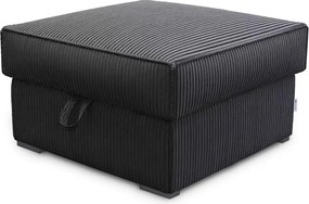 Taburet SMART COSARO XL s úložným priestorom 71x71 cm, čierny