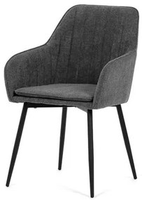 Jedálenská stolička DCL-221 GREY2 šedá látka, čierny kov
