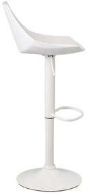 Biele barové stoličky s nastaviteľnou výškou z imitácie kože v súprave 2 ks (výška sedadla 56,5 cm) – Casa Selección