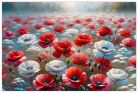 Obraz - Pole vlčích makov (90x60 cm)