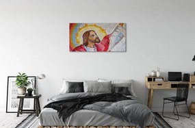 Obraz na plátne mozaika Jesus 125x50 cm