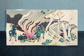 Sklenený obraz Abstrakcie ázie samurai