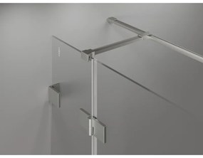 Mexen Lunar T, sklápací sprchový kút ľavý 135 x 110 cm, 8mm číre sklo, oceľový profil, 834T-135-110-97-00-L