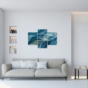 Obraz - Modrobiele vlnky (90x60 cm)