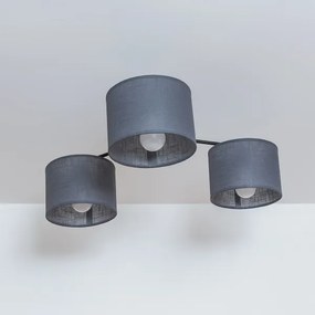 Prisadený luster ALBA 3xE27/15W/230V sivý