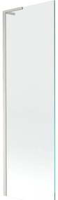 Mexen Next L, 1-krídlová vaňová zástena 60 x 150 cm, transparent, 6mm číre sklo, profil brúsená oceľ, 895-060-000-03-00-97