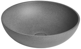Sapho Sapho, TURF betónové umývadlo vrátane výpusti, priemer 44 cm, čierny granit, AR436
