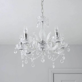 Toolight Toolight, stropné svietidlo 5xE14, EBT004-5CP, priehľadná-chróm, OSW-01258