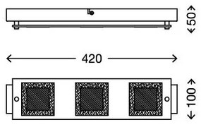 Briloner 3153-038 - LED Stropné svietidlo PLAZA 3xLED/5W/230V