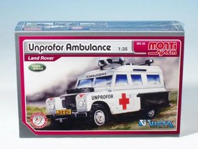 Stavebnice Monti 35 Unprofor Ambulance Land Rover 1:35 v krabici 22x15x6cm