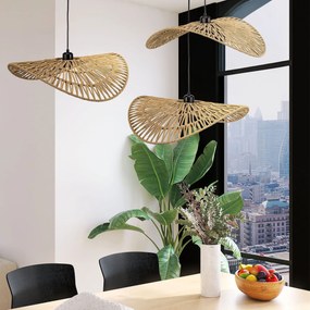 Toolight Toolight, závesné stropné svietidlo 50cm, 1xE27, APP1739-1CP, hnedá-čierna, OSW-06062