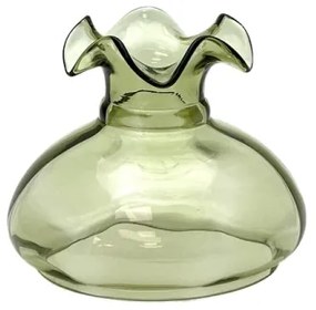 Petrolejová lampa MONIKA 34 cm lesná zelená káro