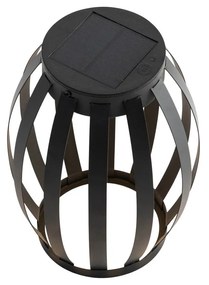 Vonkajšia stolná lampa čierna 3-stupňový stmievač solárny a nabíjateľný - Sheldon