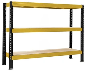 Trestles Nekonečný priemyselný regál 1600x2000x800, 3 police Farba: červená a čierna