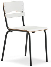 Školská stolička SCIENTIA, široké sedadlo, V 460 mm, antracit/biela