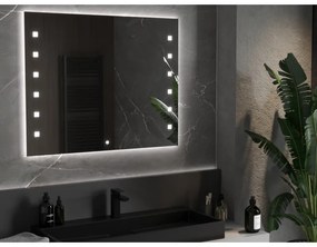 Mexen Ner, LED kúpeľňové zrkadlo s podsvietením 100x80 cm, 6000K, ochrana proti zahmlievaniu, 9809-100-080-611-00