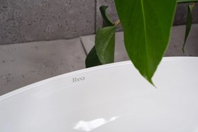Rea Maya, keramické umývadlo na dosku 600x390x150 mm, biela lesklá, REA-U5660