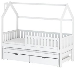 Posteľ Domček Monkey 90x200 biela