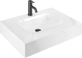 Rea Aresa Belt, nástenné umývadlo 700x500x150 mm, biela-imitácia kameňa, REA-U9971