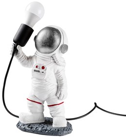 Stolná lampa Astronaut strieborná/biela