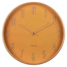 Karlsson 5996YE dizajnové nástenné hodiny žltá, pr. 40 cm