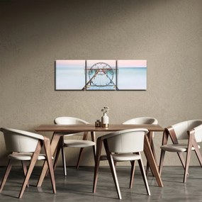 Obraz - Dlhé mólo (s hodinami) (90x30 cm)