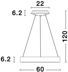 LED luster Rando Smart 60 biele