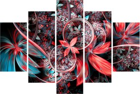 Abstraktný obraz exotických kvetov (150x105 cm)
