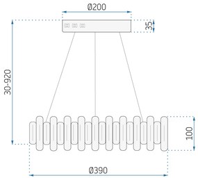 Toolight Toolight, LED závesné svietidlo s krištáľmi APP1041-CP + diaľkové ovládanie, chrómová, OSW-09472