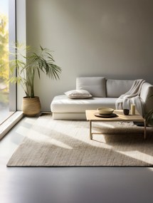 Hanse Home, Kusový koberec Handloom 105962 Dhaka Grey Brown, 190x280, béžová, chodba / predsieň