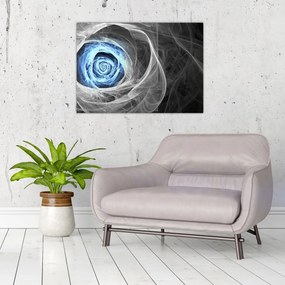 Obraz - Abstraktné ruže modrá (70x50 cm)