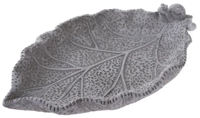 Betónové pítko pre vtáčiky Leaf, 26,5 x 5,5 x 16,5 cm